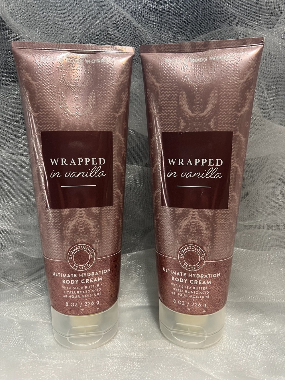 Set of 2 Bath & Body Works Wrapped In Vanilla Ultimate Hydration Body Cream